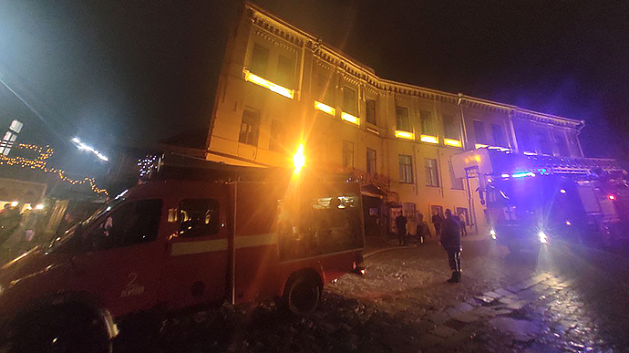  В Киеве горел ресторан 