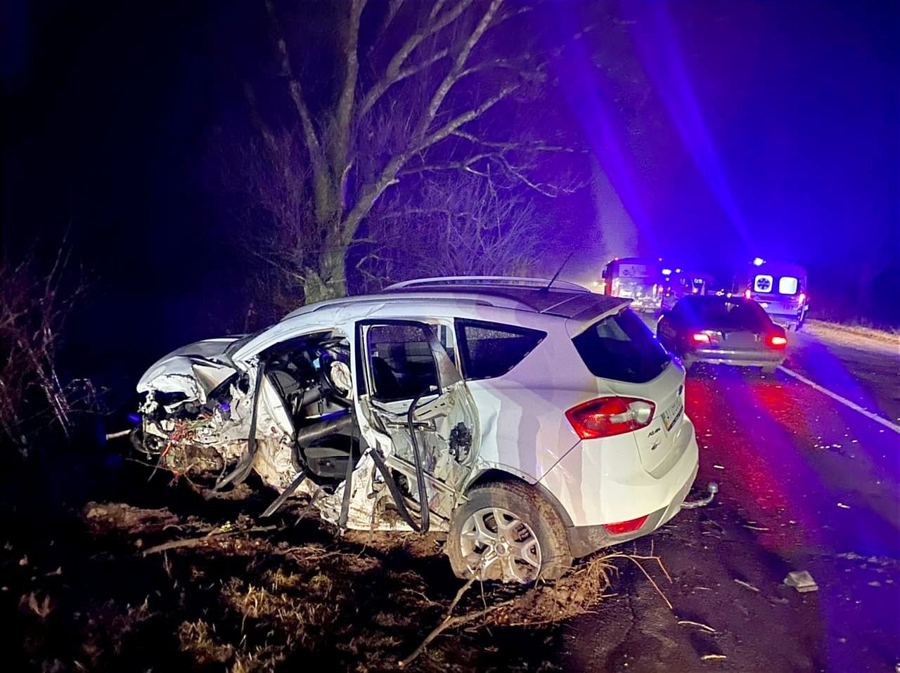  На трассе под Киевом столкнулись два автомобиля Ford: в ДТП пострадали водители и двое детей 