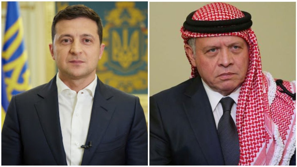 Президент Украины Владимир Зеленский провел телефонный разговор с Королем Иордании 
