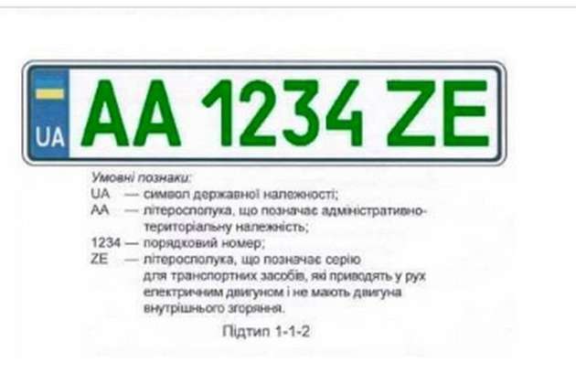  В Україні запроваджують особливі зелені номерні знаки «ЗЕ»  