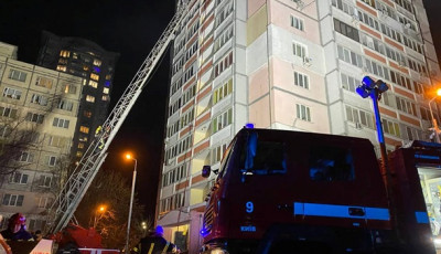 В Киеве произошел пожар в 16-этажном доме