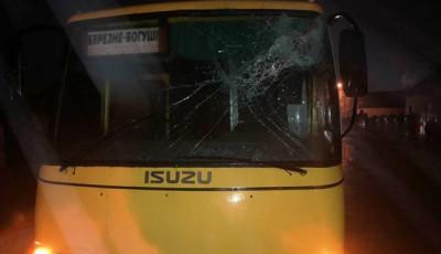Вблизи Ровно выпавшие из грузовика бревна попали в маршрутку