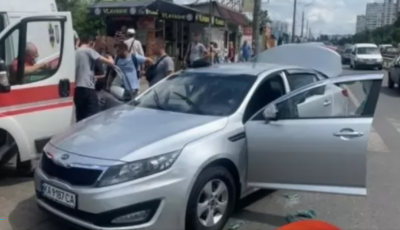 В Киеве женщина протаранила три автомобиля, пытаясь уйти от погони полиции