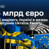 Україна отримає майже €3 млрд у межах Ukraine Facility
